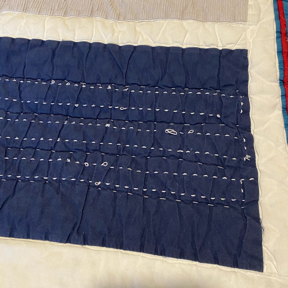 Pottery Barn Full Sports-Themed Patchwork Quilt - Picture 8 of 16